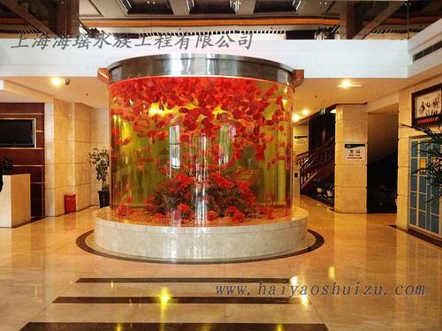 Fábrica de peceras de acuario acrílico de cilindro grande en China - Leyu 