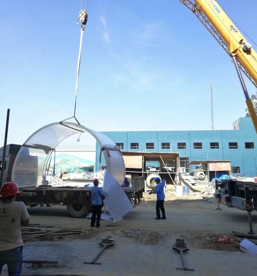 Leyu se especializa en la fabricación de túneles acrílicos para acuarios como el túnel del acuario de Bangalore - LEYU