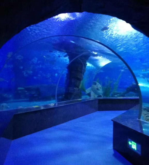 Leyu Acrylic también puede construir acuarios como el Bangalore Tunnel Aquarium - LEYU 