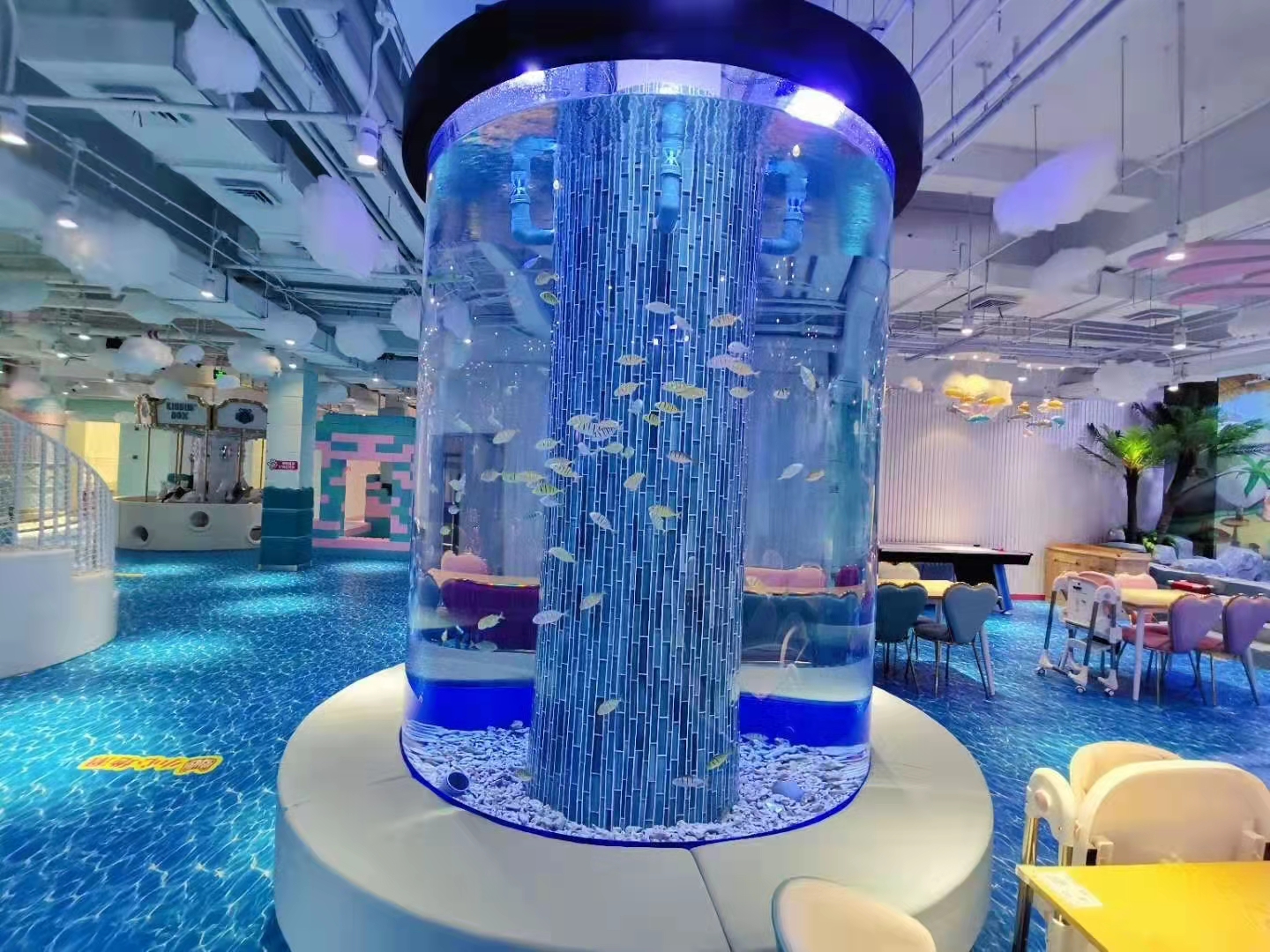 Acuario de acrílico con cilindro transparente grande, pecera, Leyu Acrylic Factory se personaliza para usted - LEYU