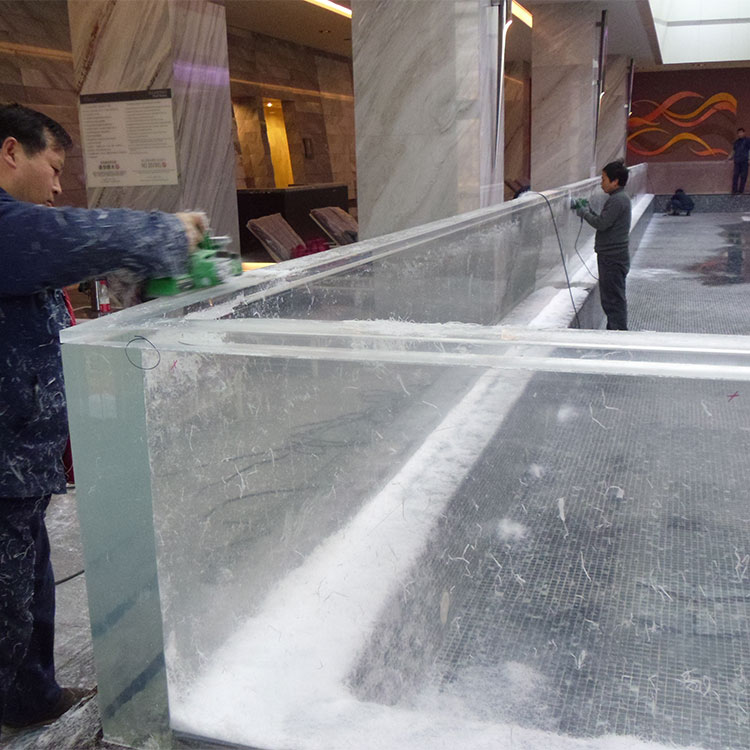 Instalaciones de paneles acrílicos para piscinas transparentes de 4 lados-Fábrica de acrílico para acuarios Leyu - Leyu
