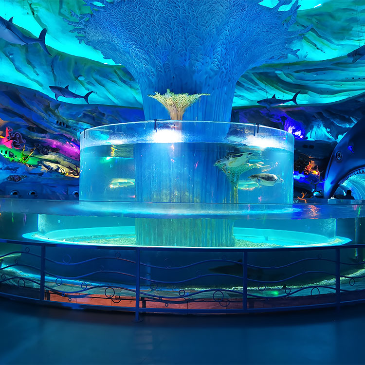 El acuario acrílico fundido de gran diámetro está listo para enviar - leyu acrílico